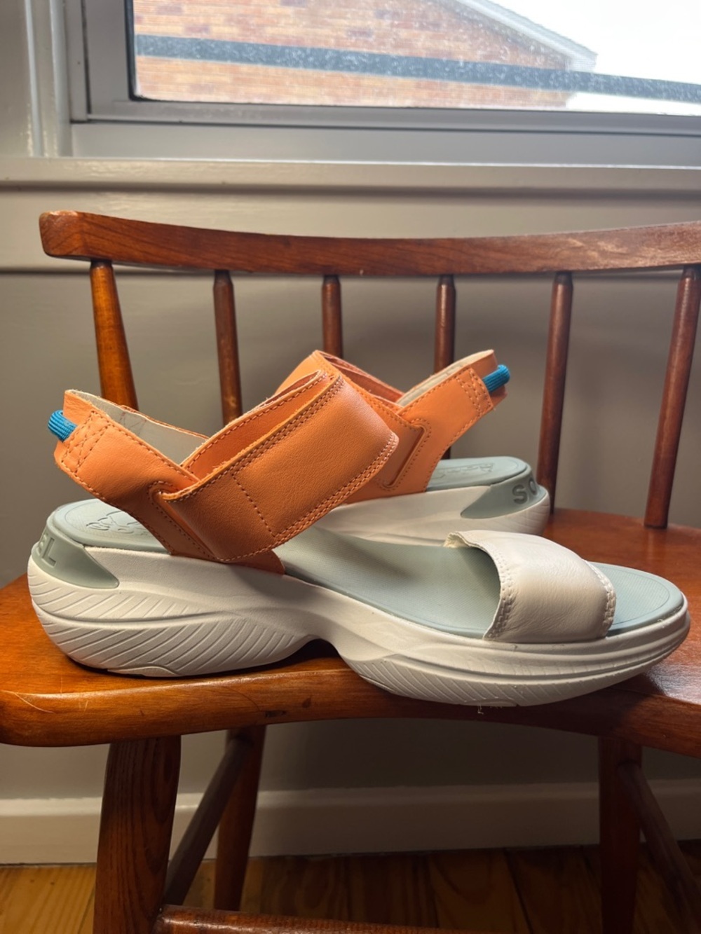 Sorel Women's Explorer Blitz Stride Sandals in the Paradiso/Peach Sea Salt Sz 10 - Picture 6 of 12